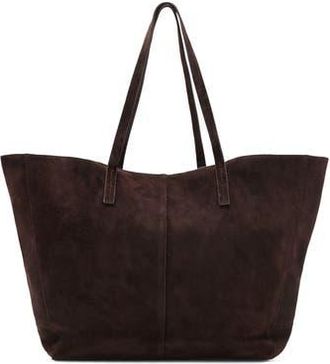 Mango Medium Suede Shopper Tote in Chocolate at Nordstrom Rack