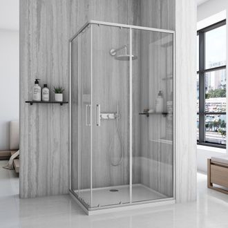 Rea Rea - Cabina De Ducha City 80x100 Brush Nickel