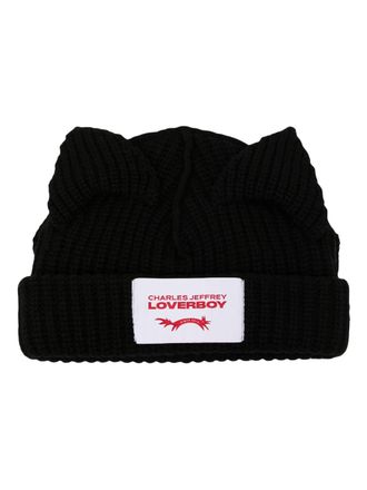 Charles Jeffrey Loverboy Berretto a coste Bear - Nero