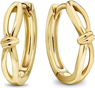 Devata Love Knot Hoop Earrings in 14K Gold, 16mm in Yellow Gold at Nordstrom