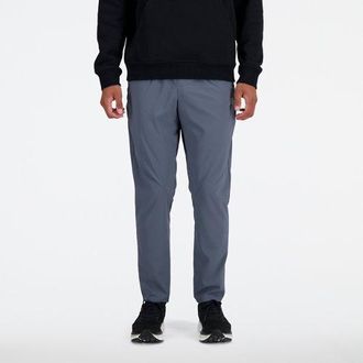 New Balance Hombre AC Tapered Pant 29 en Gris, Polywoven, Talla 2XL