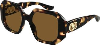 Valentino Geometric-frame Zonnebrillen - Dames - Zonnebrillen - Bruin - 55 MM - Accessoires