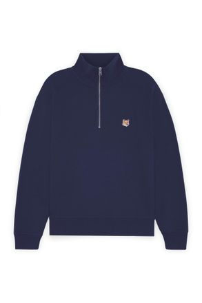 Maison Kitsuné Fox Head Patch Comfort Half Zip Sweatshirt