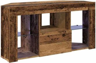 vidaXL Corner LED TV Cabinet Old Wood 107 x 40 x 50 cm Engineered Wood vidaXL