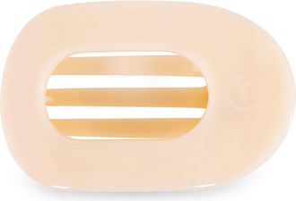 Teleties Medium Flat Round Hair Clip in Almond Beige at Nordstrom