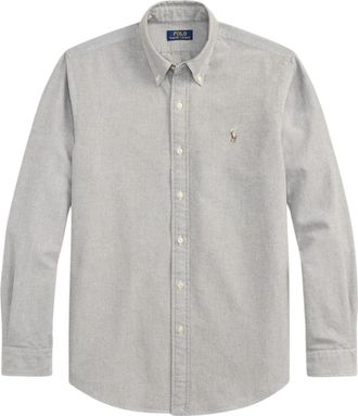 Ralph Lauren Het Iconische Oxford Shirt Custom Fit - Heren - Casual Overhemden - Bruin - 2XL - Katoen - Overhemden
