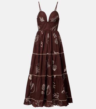 Poupette St Barth Milena printed cotton maxi dress