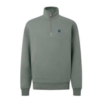 Belstaff Felpa con zip corta - - Sweatshirts & Hoodies - Uomo - Verde - XL