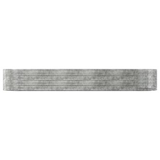 Berkfield Home Garden Raised Bed Silver 447x140x68 cm Powder-coated Steel | Size: 447 x 140 x 68 cm