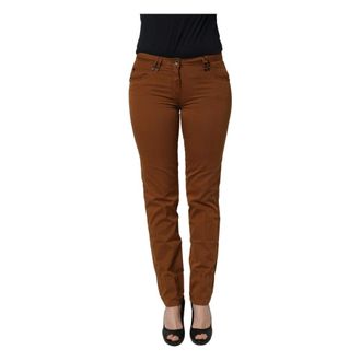 Plein Sud Chinos, female, Brown, Size: 3XS Mid Waist Skinny Chino Pants
