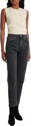 Toteme Vintage Medium Rise Twisted Seam Pants In Grey