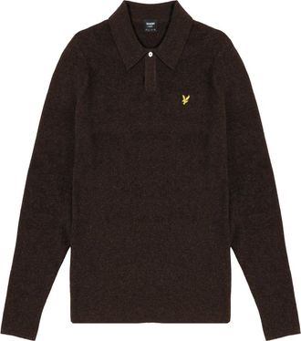 Lyle & Scott Truien & Vesten, Heren, Bruin, 2Xl, Wol, Lamswolmix Rugby Jumper