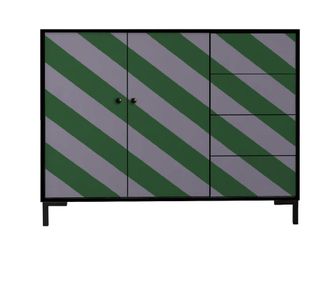 Really Nice Things Aparador bajo 2 puertas 4 cajones mdf estampado