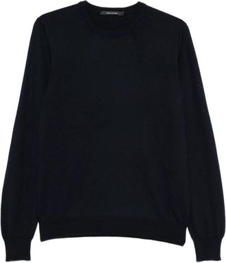 Tagliatore Marley Crewneck Sweater - Heren - Ronde hals truien - Blauw - XL - Wol - Truien & Vesten