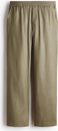 H&M L&auml;ssige Hose aus Leinengemisch mit Vierwegestretch - Green