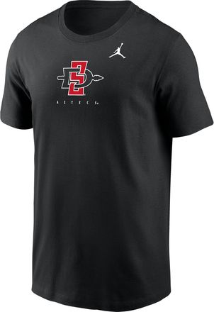 Nike Jordan Mens San Diego State Half Court Basketball Jordan Brand Dri-FIT College T-Shirt in Grey | IW0632-025