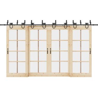 vidaXL Vidaxl - Kit De Herrajes Para Puertas Correderas Acero Negro 400 Cm