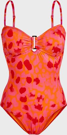 Vilebrequin Abstract Leopard Printed One-Piece Swimsuit