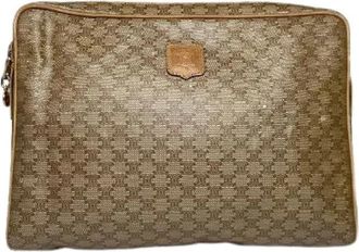 Celine Pre-owned Vintage Leren Clutch - Dames - Vintage Clutch - Beige - ONE Size - Leer - Vintage