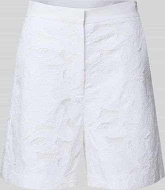 HUGO BOSS Regular Fit Shorts mit Spitzenbesatz Modell Tonara in Weiss, Gr&ouml;&szlig;e 32