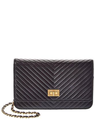 Chanel Black Lambskin Leather V-Stitch Tote (Authentic Pre-Loved)