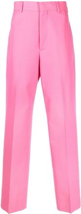 Palm Angels Sonny straight-leg tailored trousers - men - Cotton/Cotton/Polyester - 48 - Pink