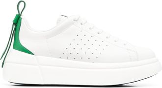 Red(v) bow-detail leather sneakers - women - Calf Leather/Rubber/Fabric - 40 - White