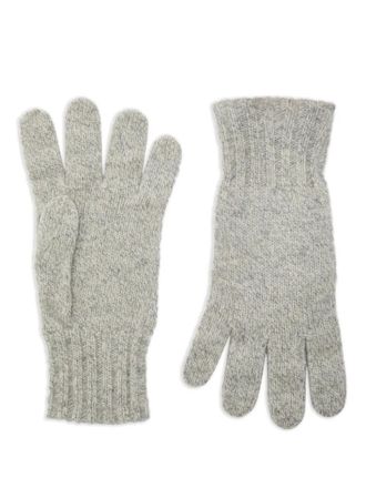 John Smedley ribbed gloves - men - Fabric - S/M - Grey
