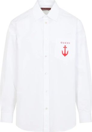 Gucci Hombre, Camisas, Blanco, Talla: L