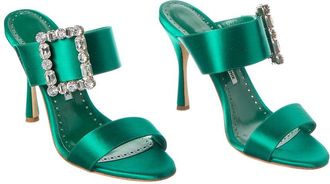 Manolo Blahnik Verda 105 Satin Sandal (Authentic Pre-Loved)