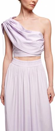 S/W/F Roman One-Shoulder Top In Lilac