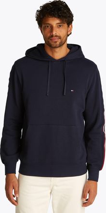 Tommy Hilfiger Hoodie TOMMY HILFIGER GLOBAL STRIPE HOODY, Herren, Gr. L, blau (desert sky), Sweatware, Obermaterial: 100% Baumwolle, regular fit, Rippb&uuml;ndchen, Sweat