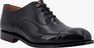 Churchs Mens Lace-Up Shoes Consult Leather Black Flat