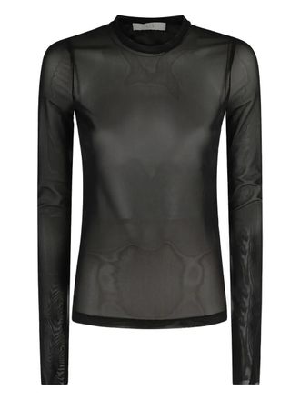 Tela mesh long-sleeve top - Black