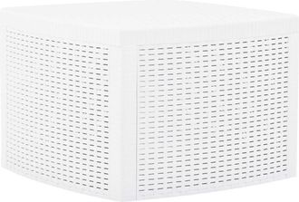 vidaXL Side Table White 21.3x21.3x14.4 Plastic, 48774