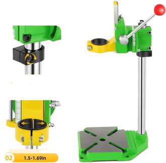 OEM Soporte Para Taladro, Giratorio A 90&deg;, 49 Cm De Altura, Portabrocas Ajustable (de 1,5 A 1,65 Pulgadas), Base Estable Con Orificios Para Tornillos, Gu&iacute;