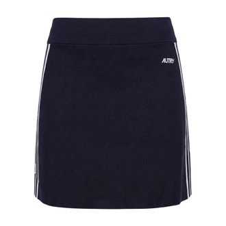 Autry Short Skirts, female, Blue, Size: XS Knitted Viscose Skirt