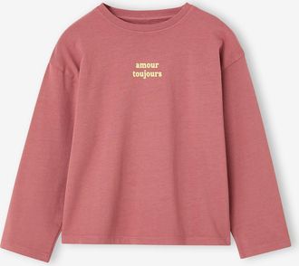 Vertbaudet Langarmshirt f&uuml;r M&auml;dchen personalisierbar altrosa