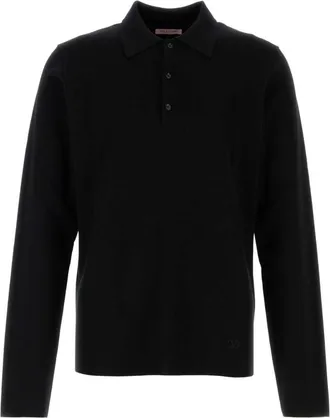 Valentino Garavani Black Logo Polo