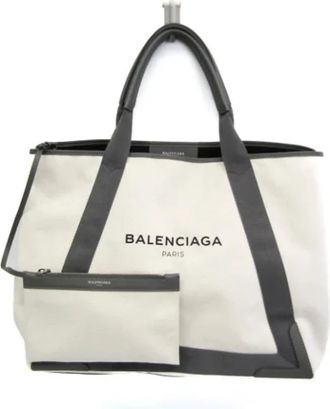 Balenciaga Pre-owned Canvas balenciaga-bags - Dames - Vintage Shopper - Beige - ONE Size - Leer - Vintage