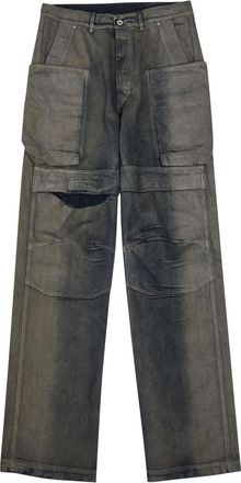 Rick Owens Stefan Panelled Denim Cargo Trousers - Brown - W32 (W32 / M)