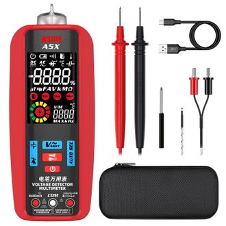 OEM Bside Mult&iacute;metro Digital Inteligente Lcd Color Pol&iacute;metro Autom&aacute;tico Con Medidor De Temperatura Probador De Corriente Voltaje Capacidad Ohm Hz Diodo Co
