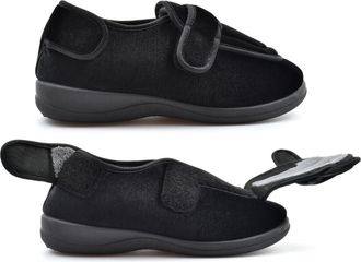 Generic Womens Wide Fit Slippers Womens Touch Fastening Slippers Size 7 Wide Open Slipper Size 9 Comfort Slipper Comfort Touch Fastening Memory Foam Sizes 3-9