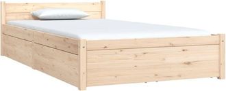 vidaXL 3103483 Bed Frame without Mattress with Drawers 90x200 cm (815029+814984) vidaXL