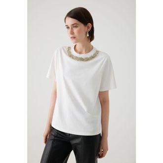 Exquise Gianna Tshirt in Ecru at Nordstrom, Size Medium