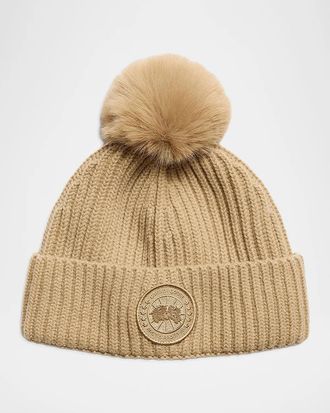 Canada Goose Toque Pom-Pom Merino Wool-Cashmere Beanie