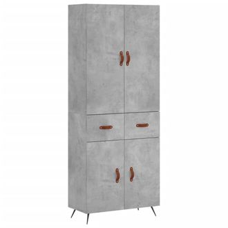 Berkfield Home Highboard Concrete Grey 69.5x34x180 cm Engineered Wood