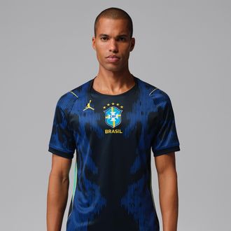 Nike Jordan Mens Brazil 2026 Stadium Away Jordan Dri-FIT Soccer Replica Jersey in Blue | IU1072-417