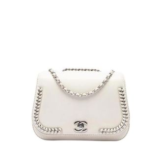 Chanel Pre-owned Flap Bag - Dames - Pre-owned - Wit - Maat: ONE Size Leer