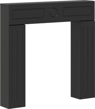 vidaXL Marco De Chimenea Negro 102 X 18 X 100,5 Cm Vidaxl